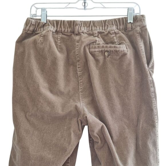 LL Bean Curvy Fit Corduroy Pants 10 TALL Flat Front Stretchy Back Soft Tan 10T - Picture 12 of 15